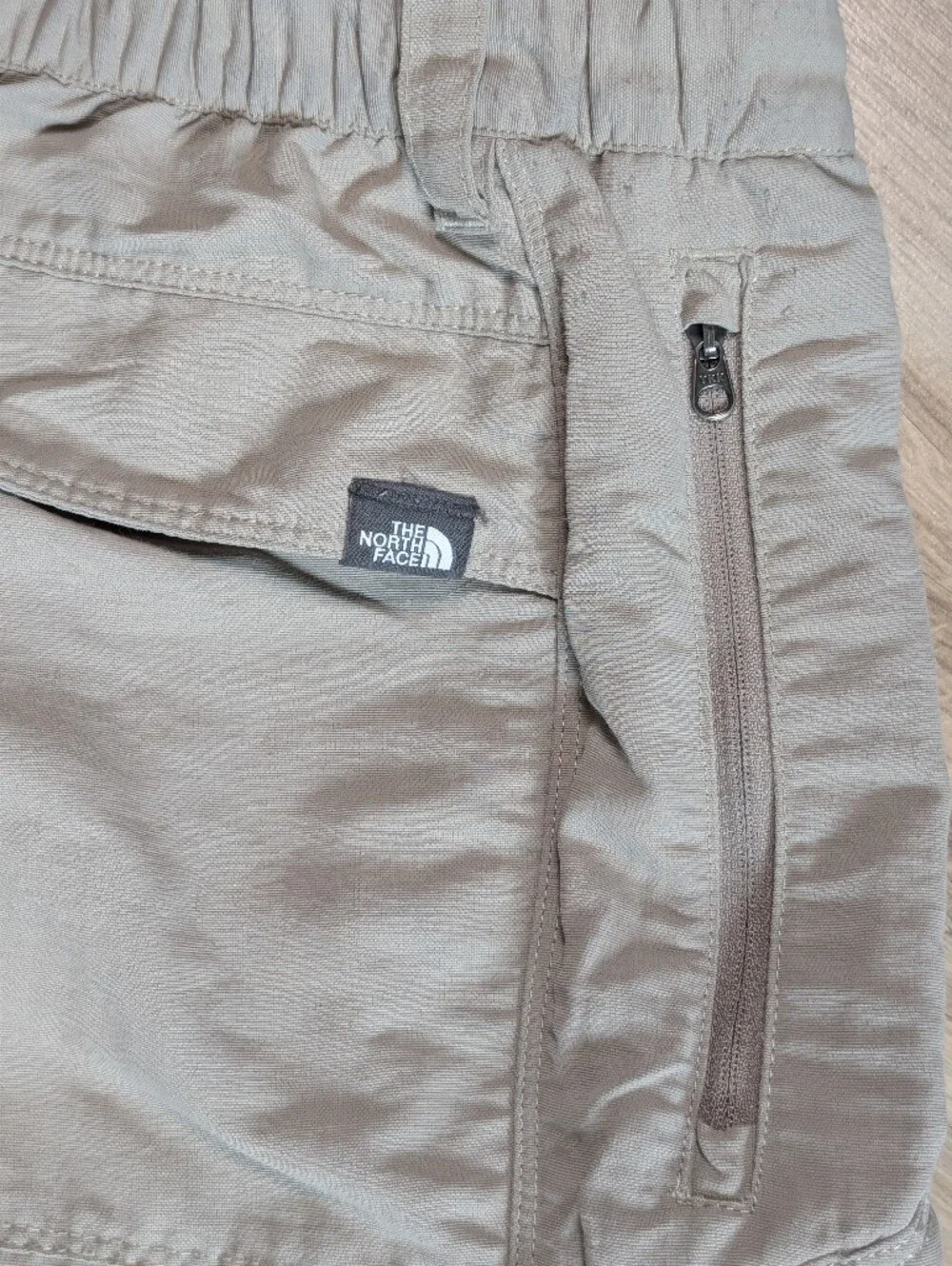The North Face Shorts Khaki  Nylon Belted  Gorpcore Hiking (Just The Shorts)